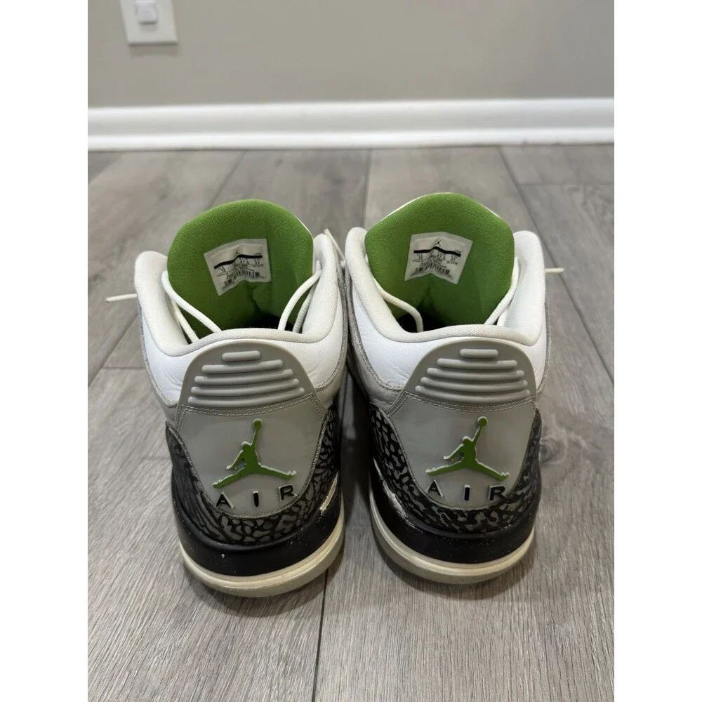Size 13 - Air Jordan 3 Retro Chlorophyll 2018 Grey Black Green 136064-006